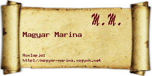 Magyar Marina névjegykártya