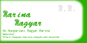 marina magyar business card